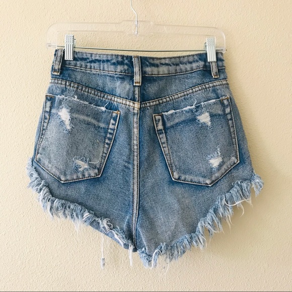 High Rise Denim Shorts - Picture 3 of 4